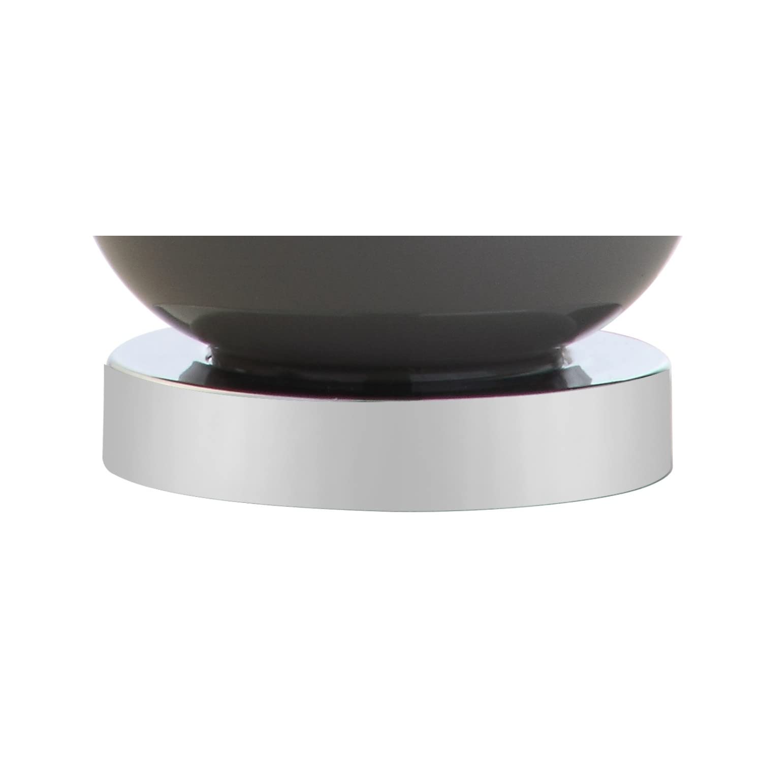 JONATHAN Y Anya Mini Glass LED Table Lamp, 20.5in, Metal, Gray, Model JYL1028A, Transitional, Modern Design for Office and Home