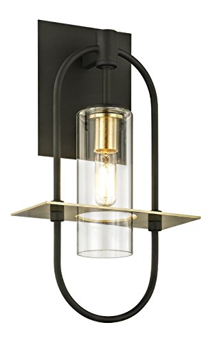 Troy-Standard B6391 Smyth - 1 Light Wall Sconce 14 Inches Tall And 8 Inches Wide - Dark Bronze And Brushed Brass