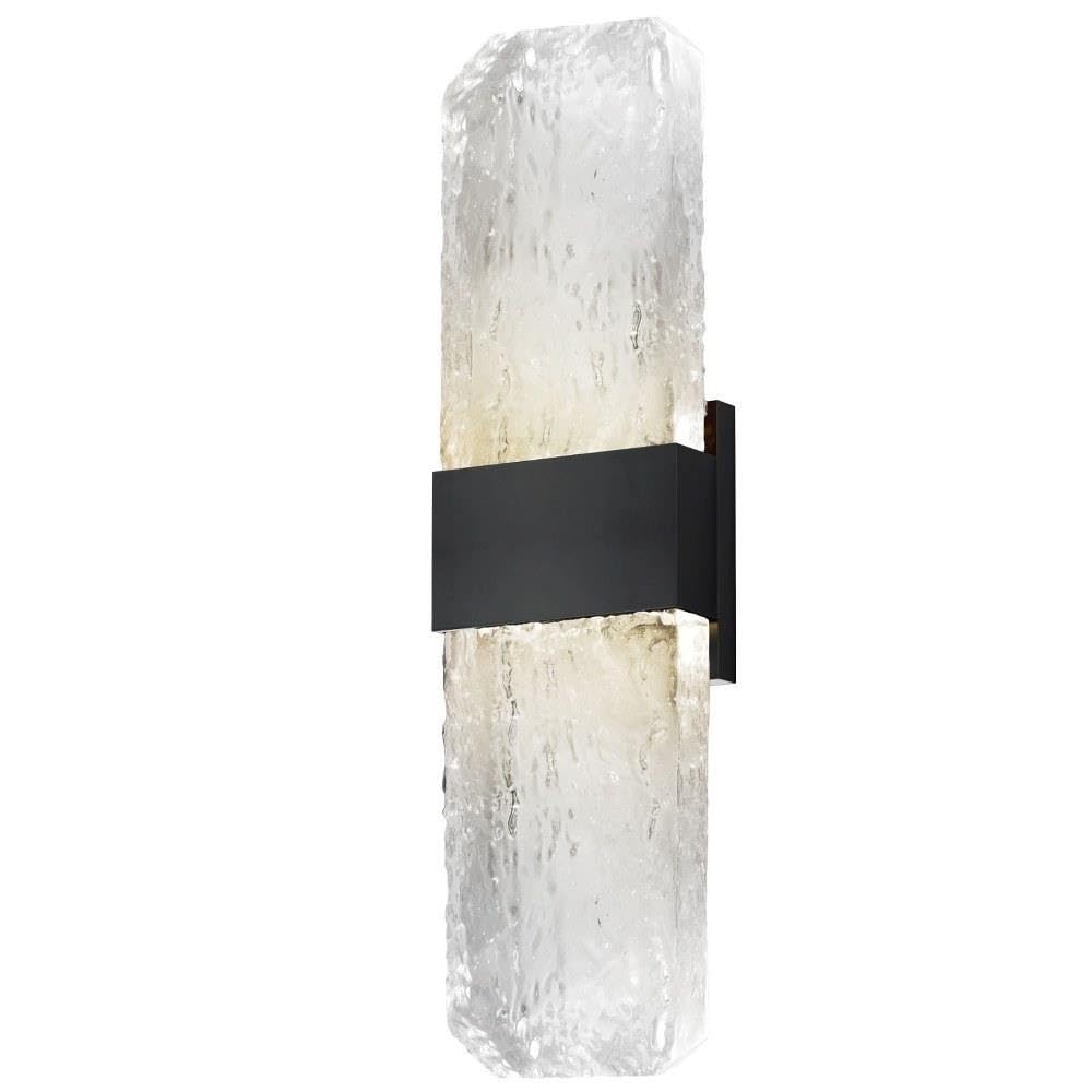 Et2 Rune Led Outdoor Wall Mount Light, 16W, Black, 19&quot; Tall, 5.25&quot; Wide, Metal