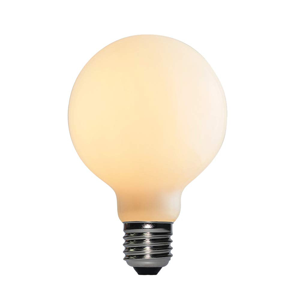 Liii&ARTMAN LED Light Bulb G25 Dimmable 6W 2700K Opal 4-Pack, Flick-Free, High CRI 95, 550LM,