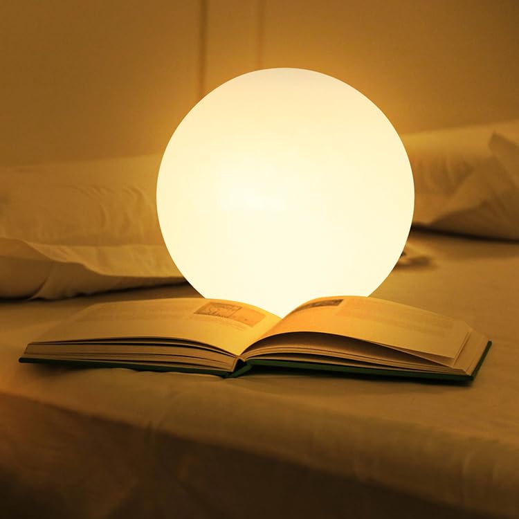 COPU LED Night Light Globe Lamp, 8 Inch, 16 RGB Colors, Dimmable, Rechargeable, IP65 Waterproof, Outdoor/Indoor Decor