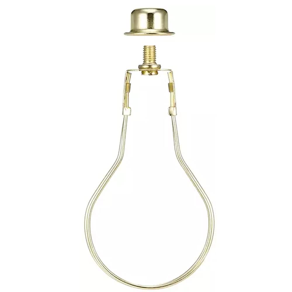 U/D Lamp Shade Light Bulb Clip Adapter,Clip On Lamp Harp With Shade Attaching Finial Top,Lamp Cap Harp For Supporting Lamp Shade