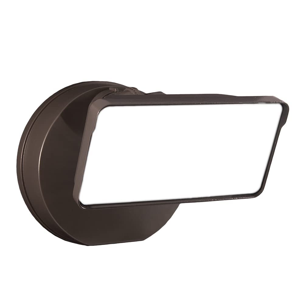 HALO TGS Outdoor Integrated LED Flood & Security Light, Single Square, Aluminum, Bronze, Model TGS3S401DSRB