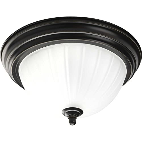 One-Light Melon 11-3/8'' Close-To-Ceiling
