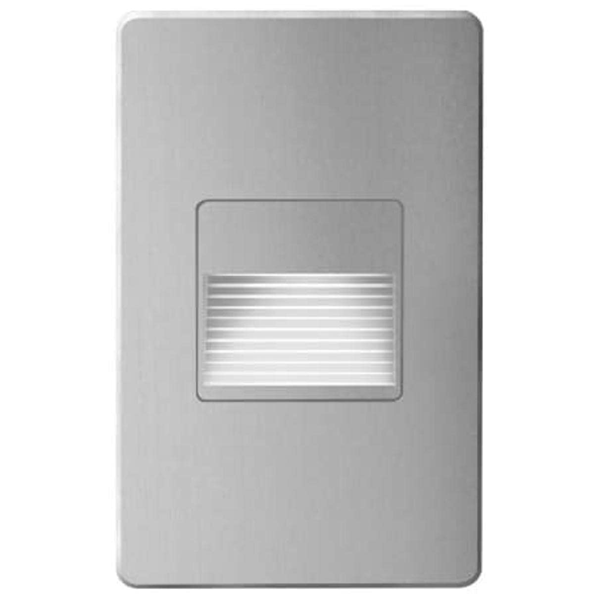 Dainolite LED Step/Wall Light, 3.3W, Metal, Brushed Aluminum, Model DAINDLEDW-200-BA, Pewter/Nickel/Silver