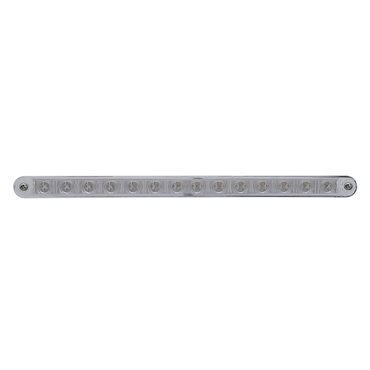 United Pacific 14 Led 12-Inch Turn Signal Light Bar W/Bezel - Amber Led/Clear Lens