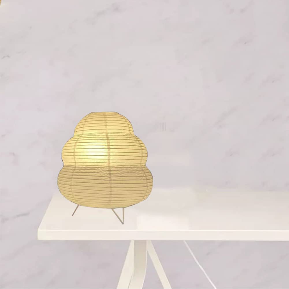 2 Pack Bedside Table Lamp Paper And Chrome Standing Lamp Room Decoration Festival Lantern Light Nightstand Desk Lamp Bedroom Dre