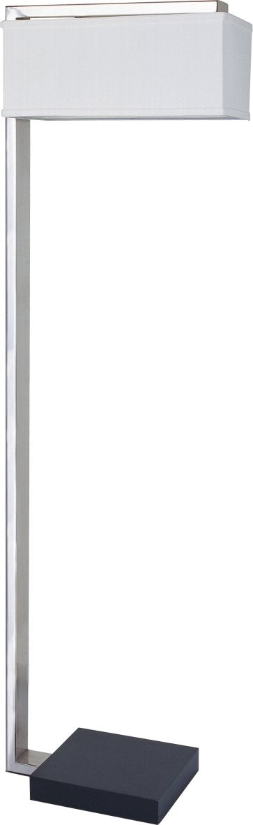 SH Lighting Contemporary Hanging Shade Floor Lamp, 62inH, White, Model 6336F, Steel and Metal Construction