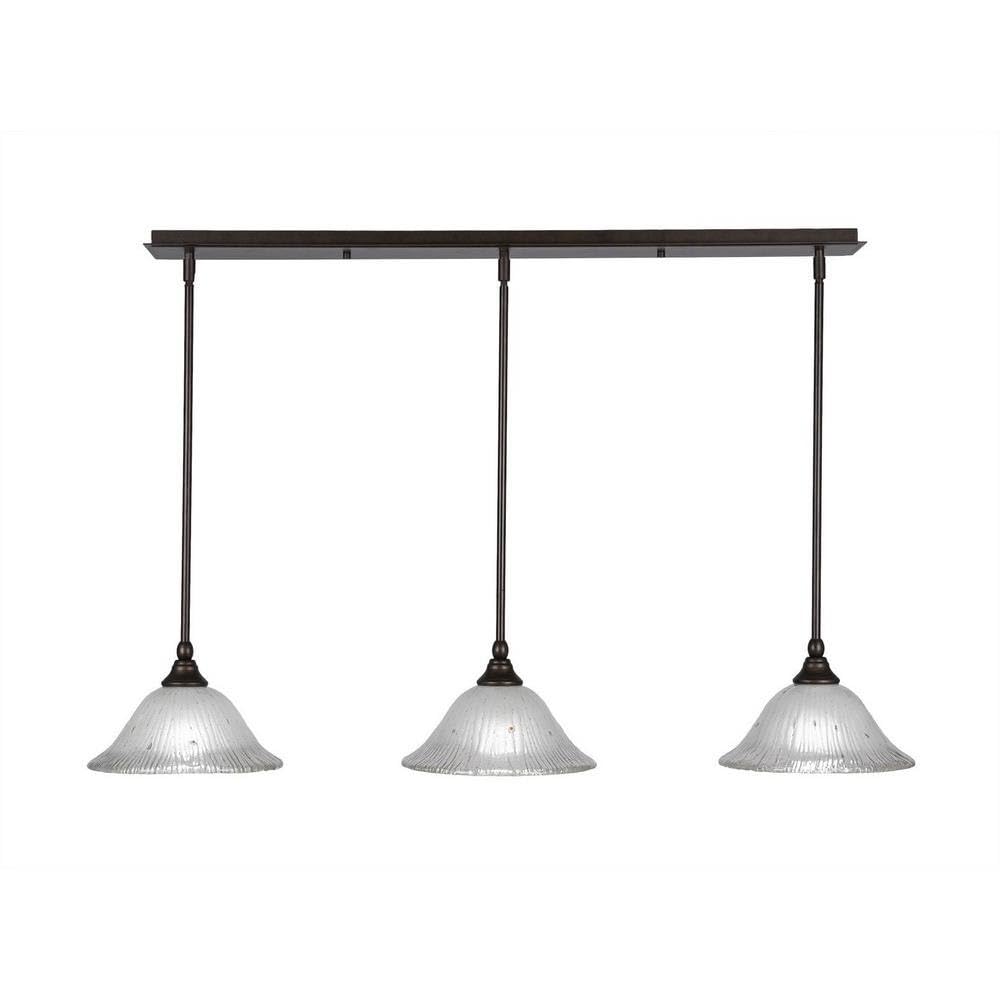 Toltec Lighting 3 Light Linear Pendalier In Bronze (36-Brz-731)