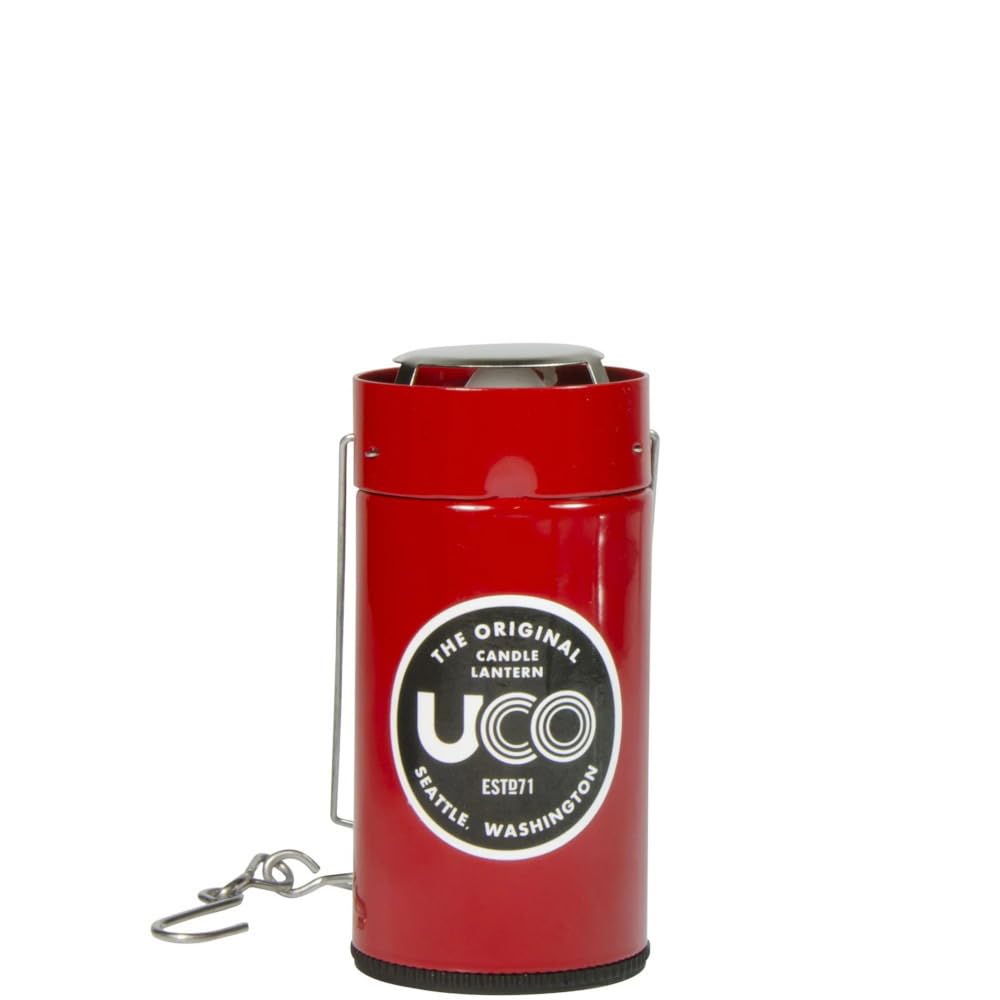 Uco 24351 Outdoor Camping Candle Lantern, Red