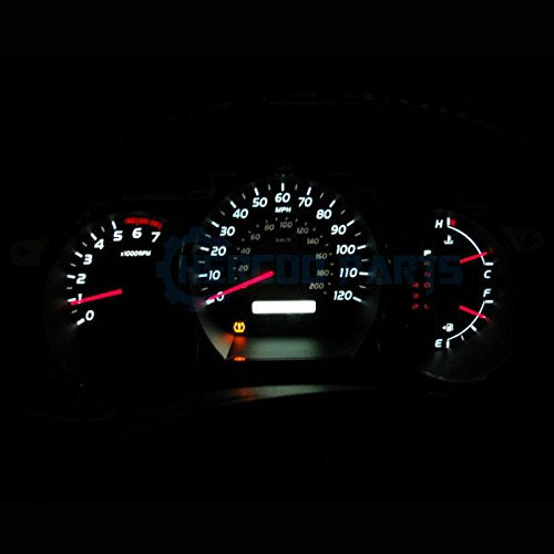 Jtech 10X T10 8-Smd White Led Car Lights Bulb Interior, Instrument Cluster, License Light W5W, 147, 152, 158, 159, 161, 168, 184, 192, 193, 194 2825