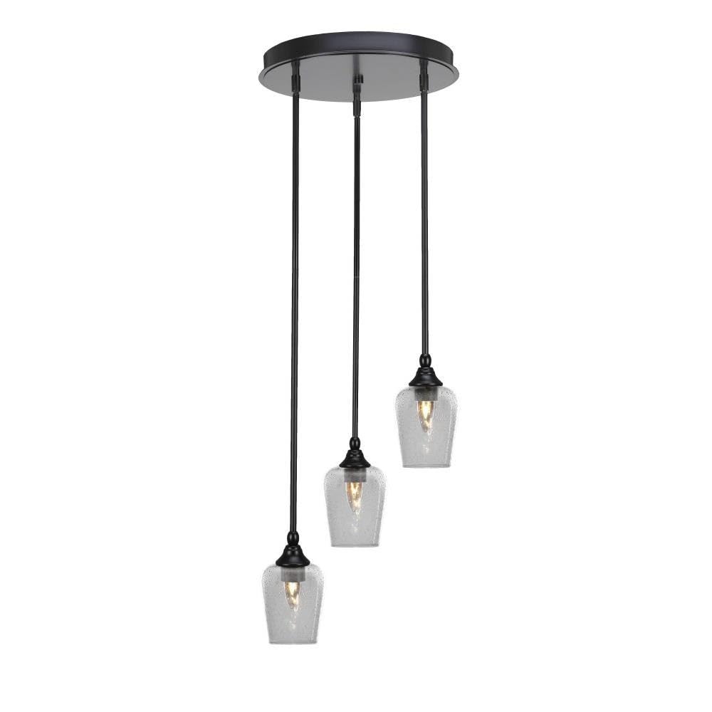 Empire 3 Light Cluster Pendalier in Matte Black (2143-MB-210)