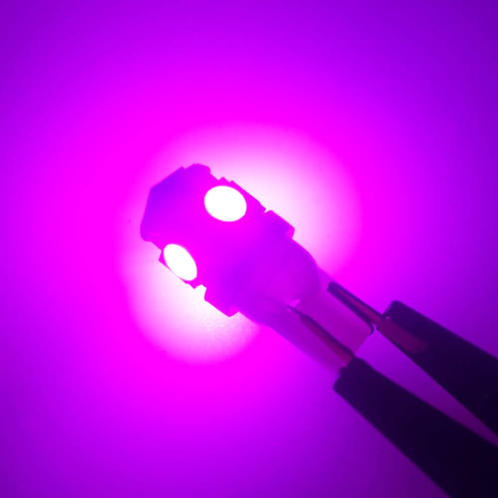 Blyilyb 12-Pack Pink Color Replacement Stock # 194 T10 168 2825 W5W 175 158 Bulb 5050 5 Smd Led Light 12V Car Interior Lighting For Map Dome Lamp Courtesy Trunk License Plate Dashboard Parking Lights