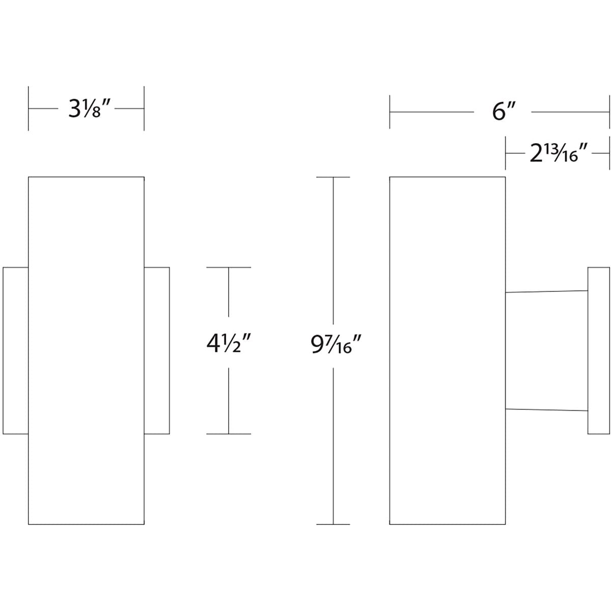 WAC Lighting Cylinder LED Wall Light, 3000K, Up and Down, 12 Inch, Bronze, Model WS-W190212-30-BZ