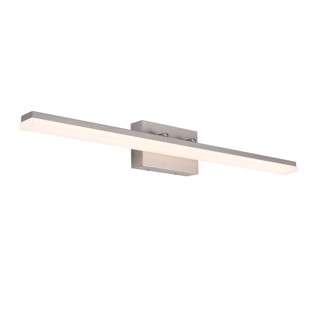 Mirrea 36In Modern Led Vanity Light For Bathroom Lighting Dimmable 36W Brushed Nickel (Warm White 3000K)