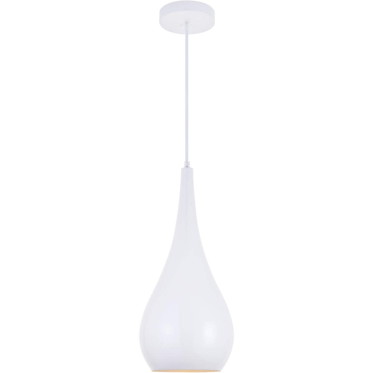 Living District Nora White Aluminum Pendant Light - 1 Light Fixture