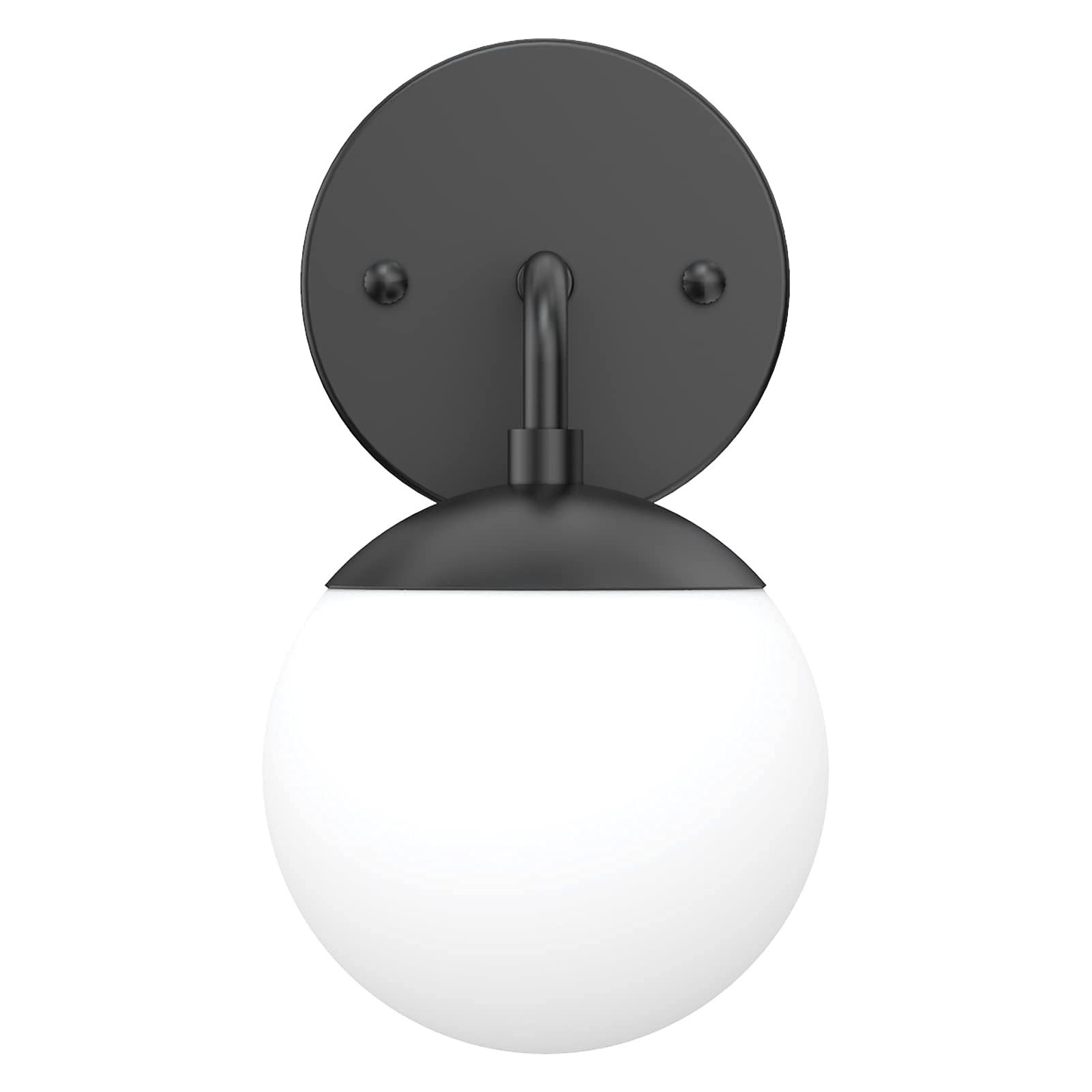 Tipace Black Wall Sconce, Modern Globe 1 Light, 6000K G9 Bulb Included, well-made Metal, Model 020