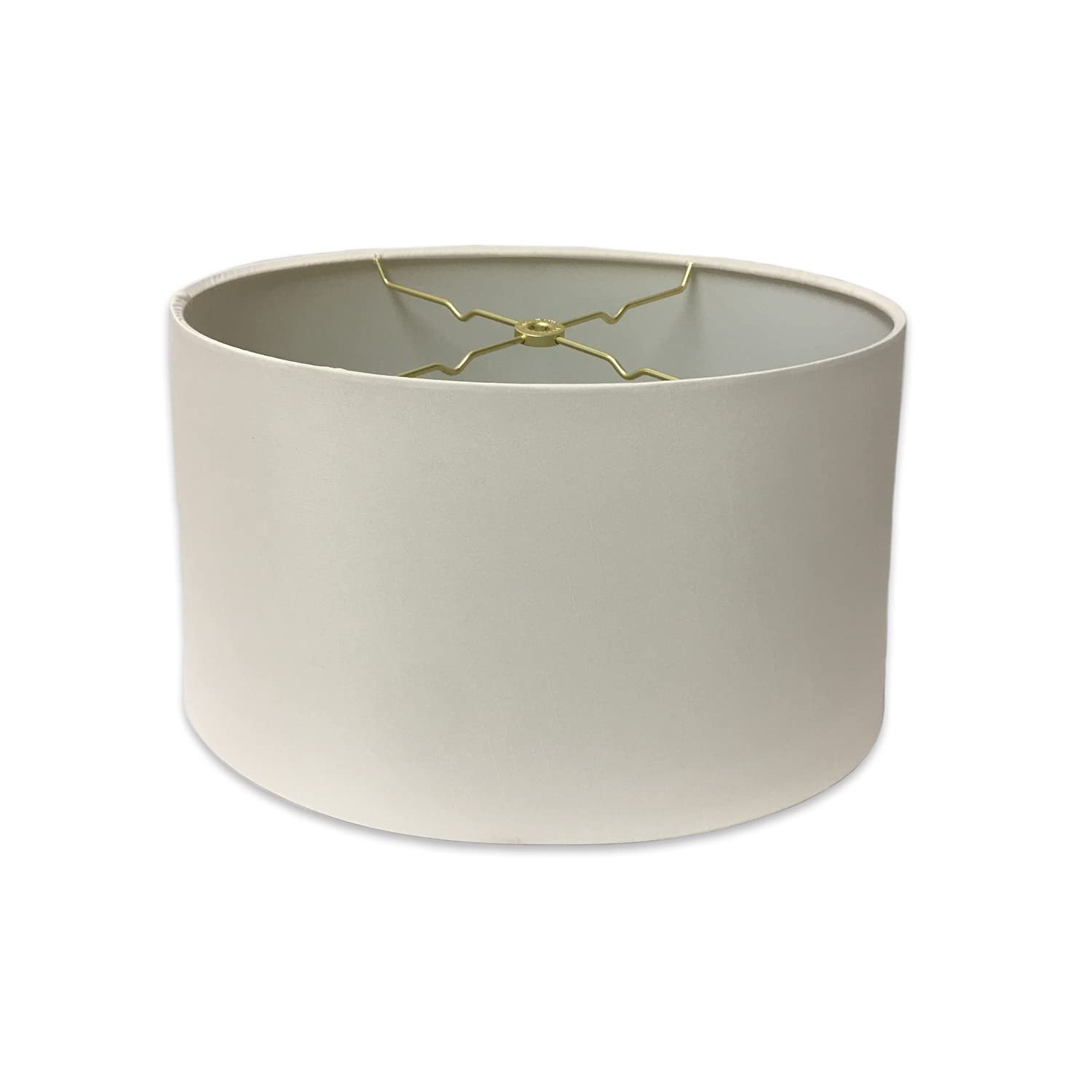 Royal Designs, Inc. Shallow Oval Hardback Lamp Shade, Hb-611-14Wh, White, (12 X 8) X (14 X 10.5) X 8.5