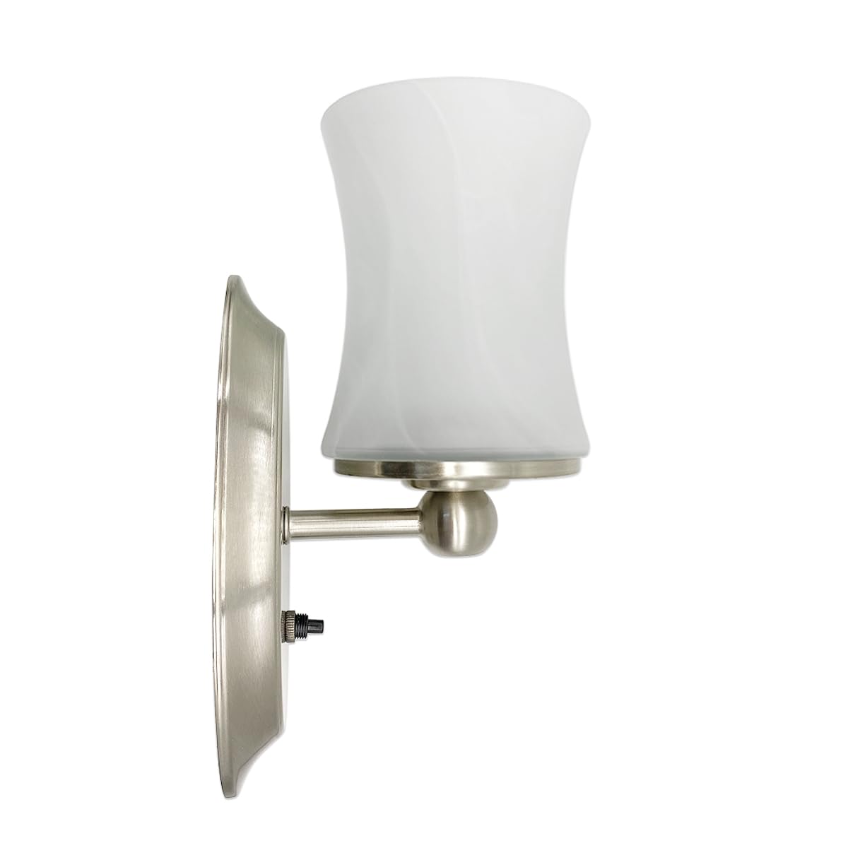 Dream Lighting RV LED Wall Sconce, 12V, Glass Lampshade, Warm White, Coated Steel, H:10in - Model 0018111W