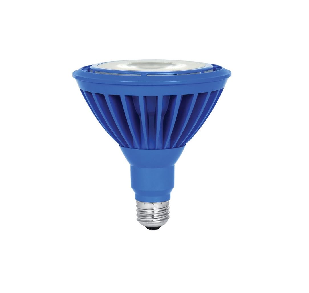 Feit Electric LED Non-Dimmable PAR38 Reflector Light Bulb, Blue, 1 Count, Model PAR38/B/10KLED/BX