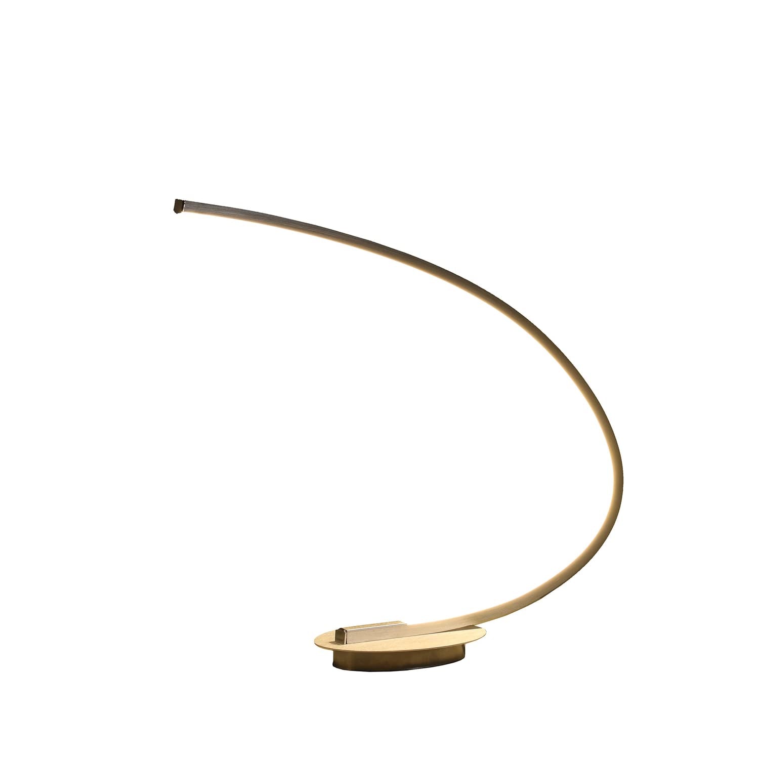 Ore International 16-Inch Eli Brushed Nickel Led Arc Tube Table Lamp