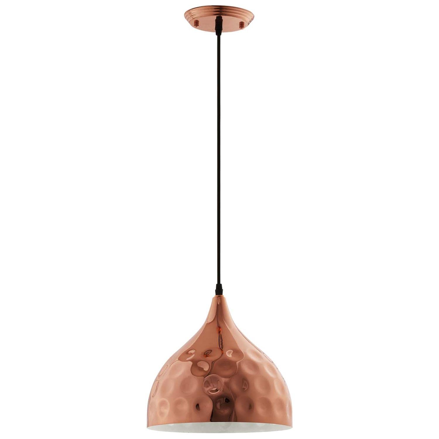 Modway Dimple Contemporary Modern Bell Shade 11 Hanging Ceiling Light Pendant Light Fixture In