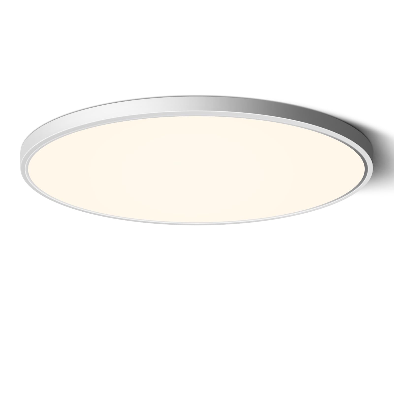 15.7'' LED Flush Mount Ceiling Light - 32W, 4000K Round Flat Panel, Bright for Bedroom, Living & Dining Room