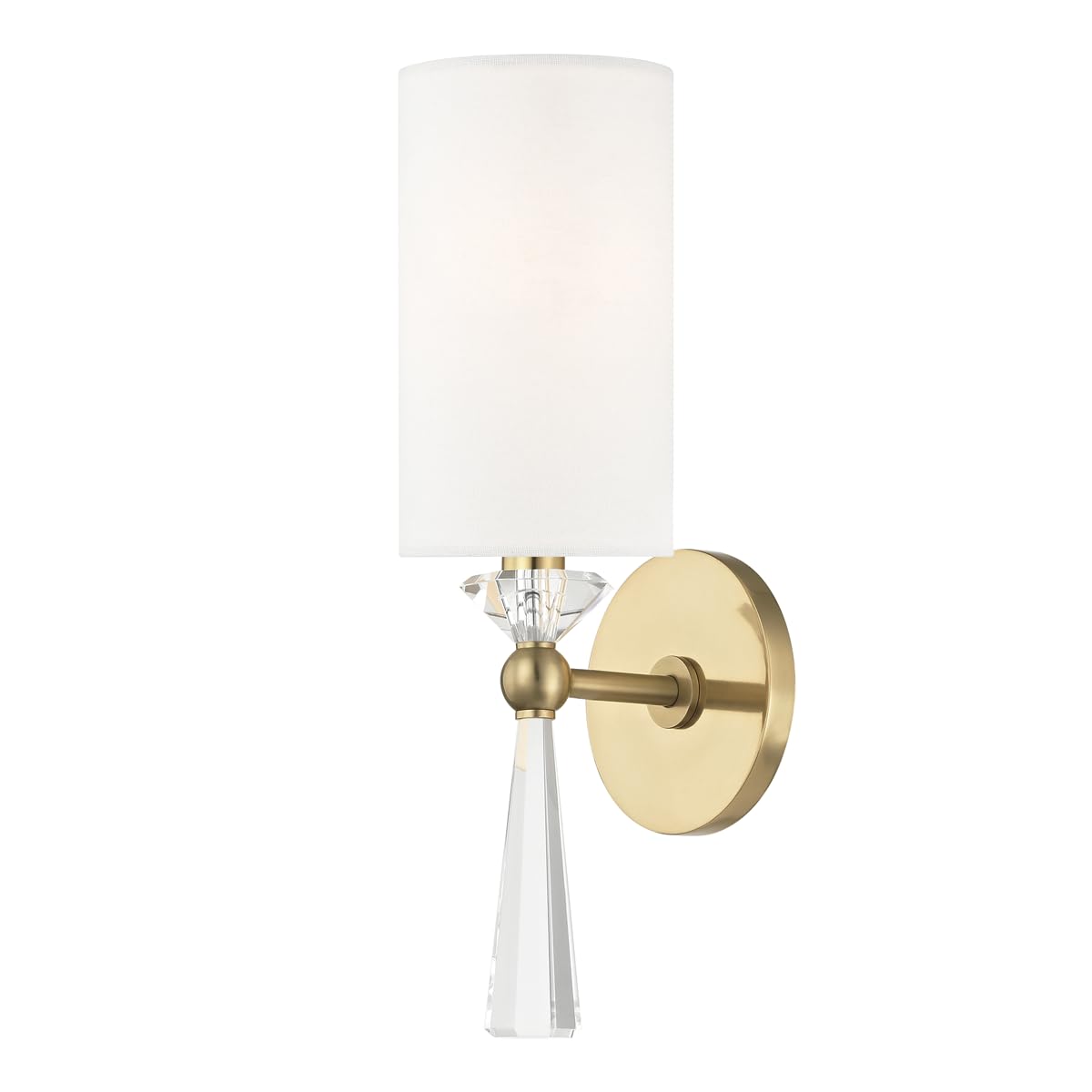 Hudson Valley Lighting 9951-AGB Birch Wall Sconce, Aged Brass