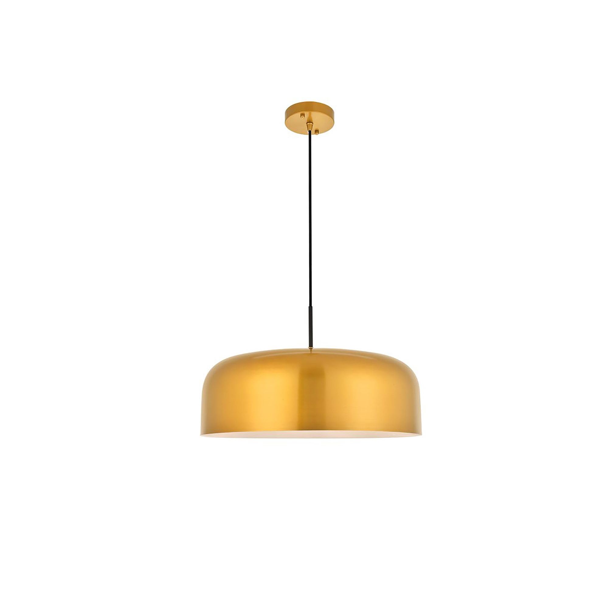Living District Indoor Modern Home Decorative Bright Ceiling Etude 1 Light Satin Gold and Black Pendant