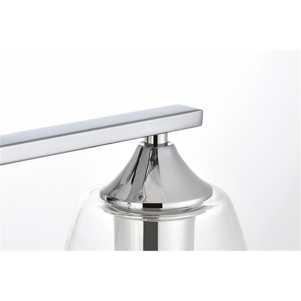 Living District Harris 4-Light Iron & Glass Bath Sconce in Chrome/Clear