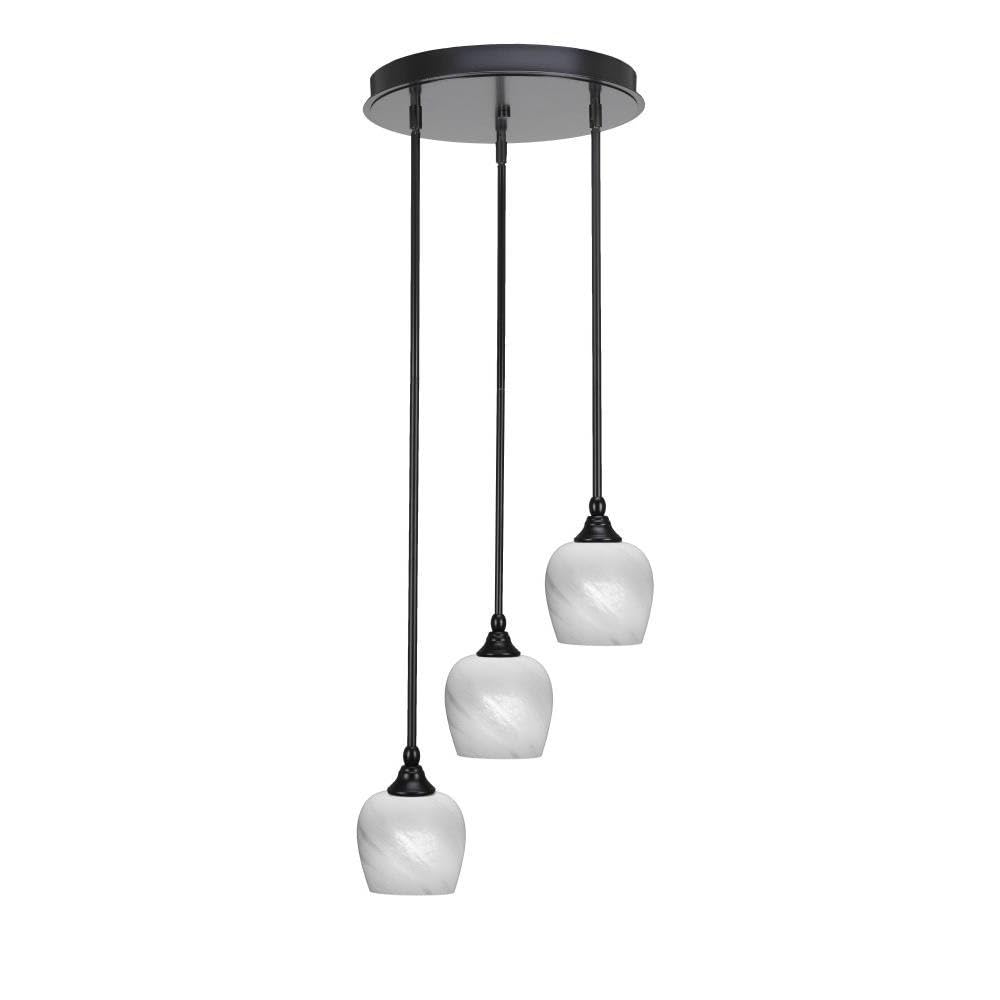Empire 3 Light Cluster Pendalier in Matte Black (2143-MB-4811)