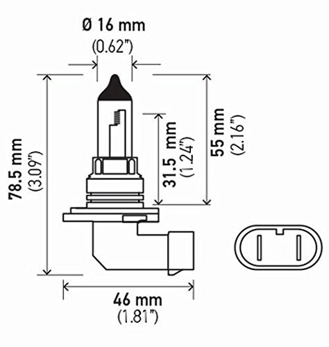HELLA 9006LL Long Life Bulb, 12V 55W, Multi Color, Long Life