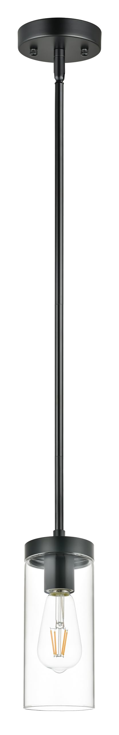 CATAHOTA Milano 1-Light Matte Black Pendant Lights, Kitchen Pendant Light Fixture Over Sink, Dining Table, Indoor Pendant Light