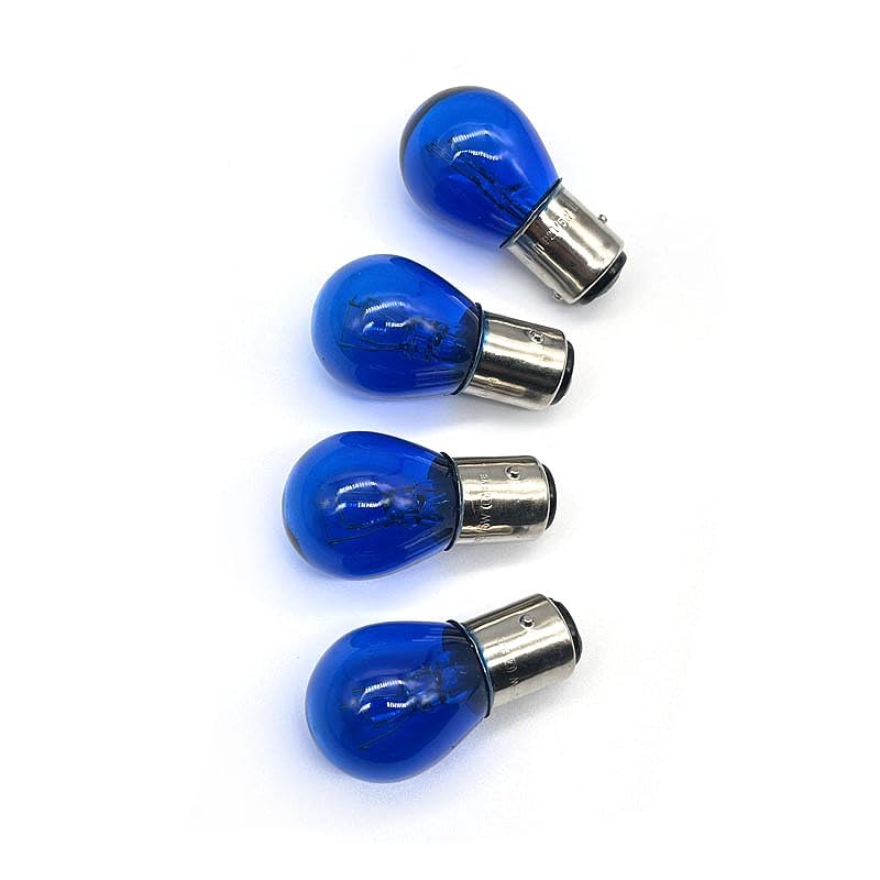 Zoucsj 4Pcs 1157 Light Bulb Set for Auto Car - Brake Stop Signal Turn Tail Lamp - Blue - Models 1016, 1034, 1076,