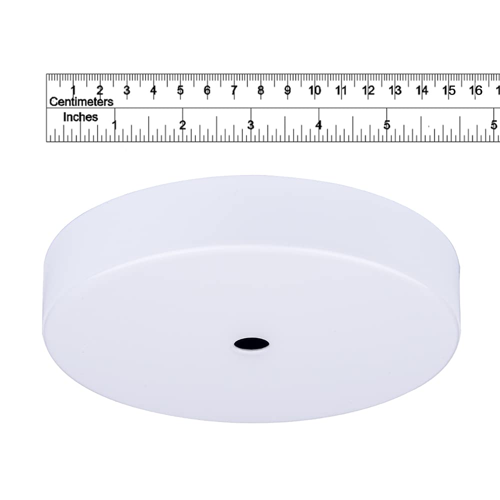 Arturesthome 5.9'' White Ceiling Plate Light Kit Rewind Single Hole With Hardware,Ceiling Canopy For Pendant Lighting Or Chandel