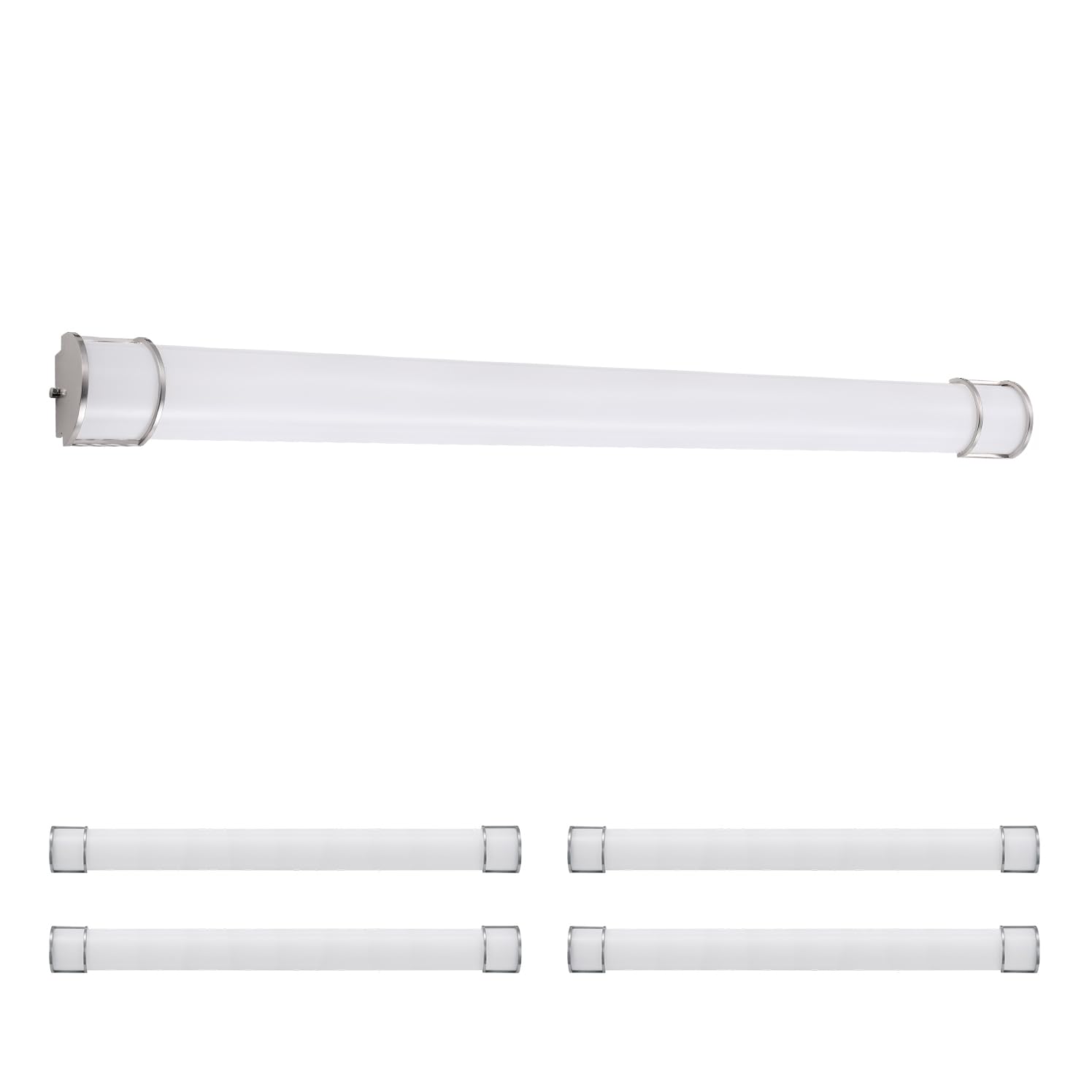 ASD LED Vanity Lighting Fixture 48 Inch 35W Dimmable Brushed Nickel 3CCT ETL Listed Model A-LVF21-48D35CCNK-4p