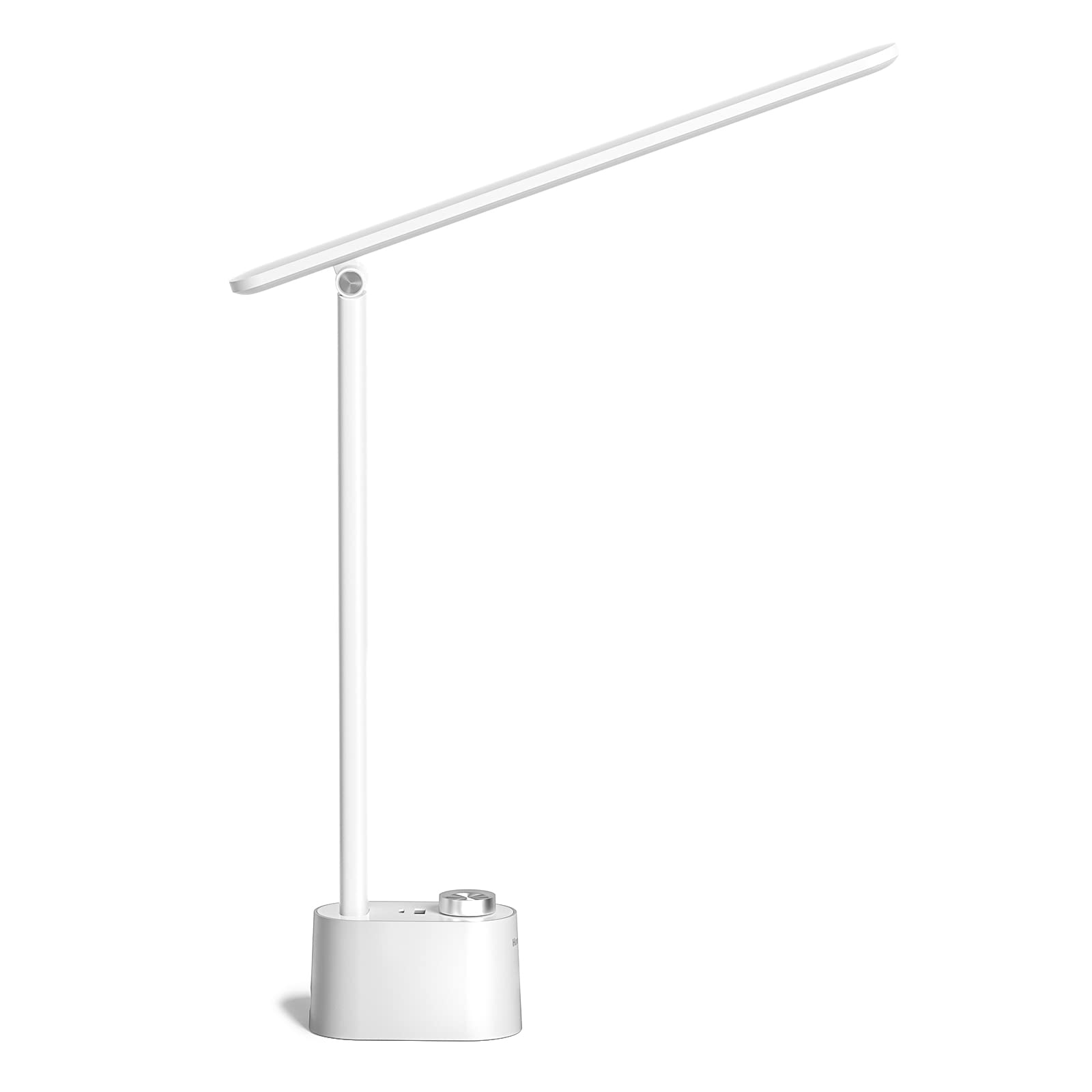 Honeywell LED Desk Lamp HWT-H01, Stepless Dimmable, Eye Caring, USB Charging Ports, Foldable, White