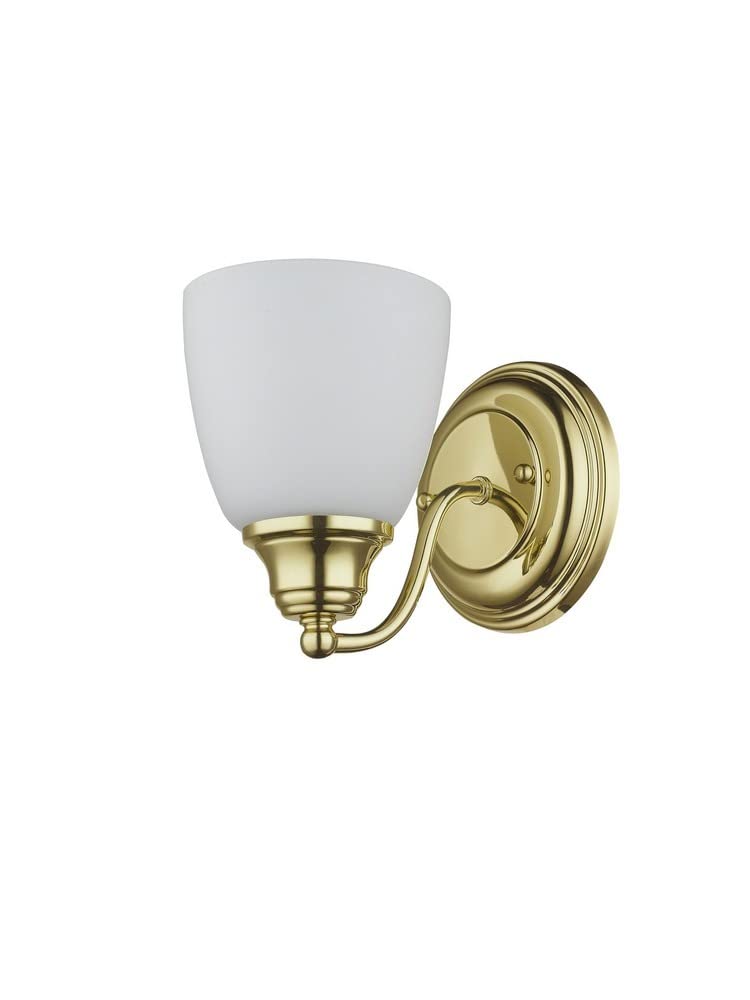 Livex Lighting 13671-01 Somerville 1 Light Wall Sconce, Antique Brass