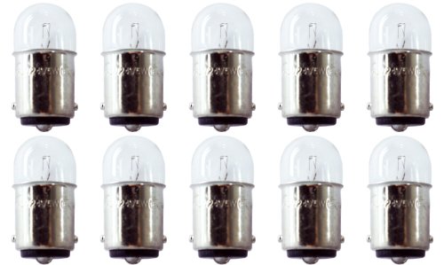 CEC Industries Bulbs, 24V 4.8W, BA15d Base, T-6 Shape, Box of 10