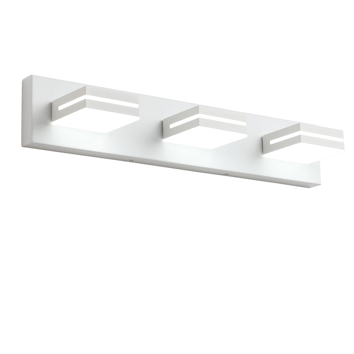 SineRise LED Bathroom Vanity Light Fixture, 2-Light, 15.5-Inch, Dimmable, Matte White, Stainless Steel, Model d9d91bce-aa40-4