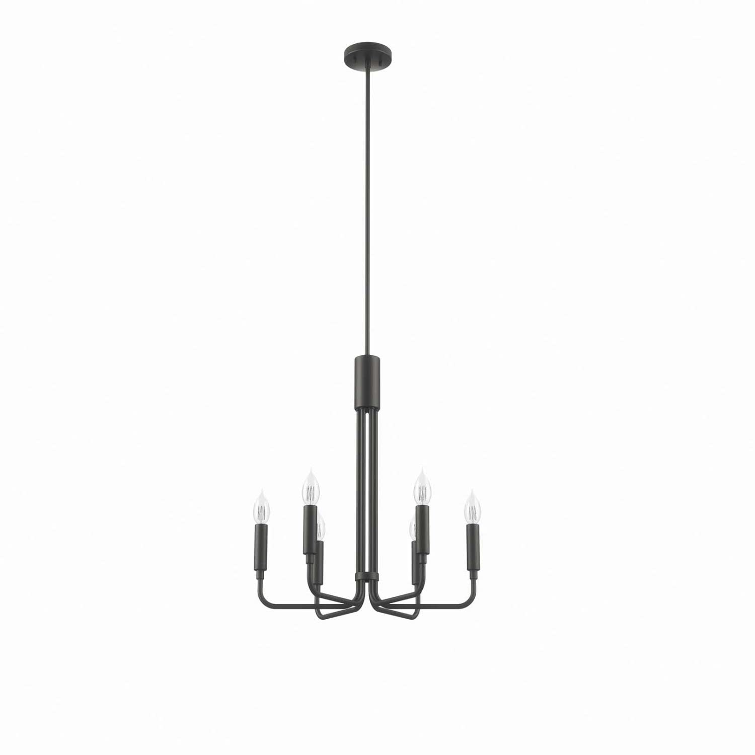 Modway Rekindle 6-Light Chandelier In Black