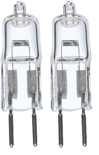 Satco S3421 2/Card 12V 50-Watt T4 GY6.35 Base Light Bulb, Clear (Pack of 2)