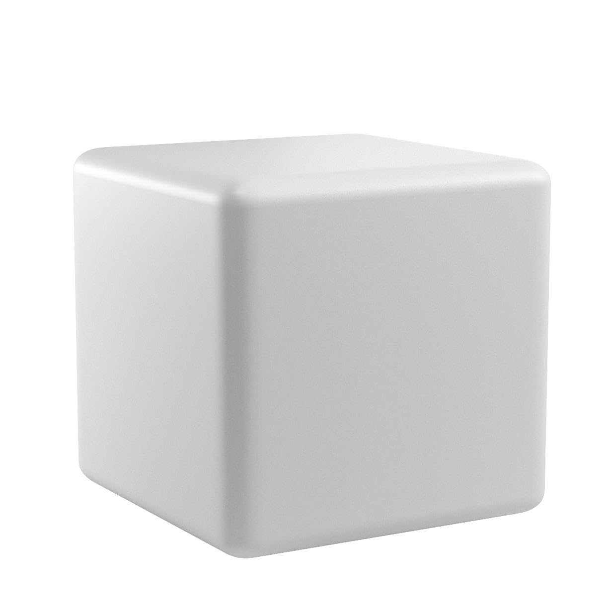 LOFTEK 16-inch LED Cube Light - Rechargeable RGB, IP65 Waterproof Acrylic, Remote Control, White for Home Outdoor Party Decor
