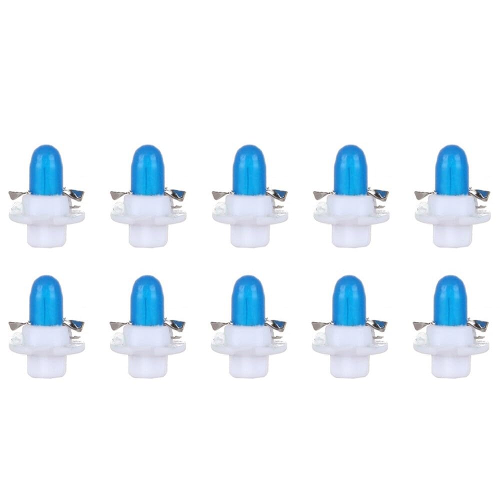 cciyu 10 Pack Blue T5 B8.4D Tri-cell 5050 1SMD LED Car Dashboard Dash GaugeSide Indicator Light Lamps