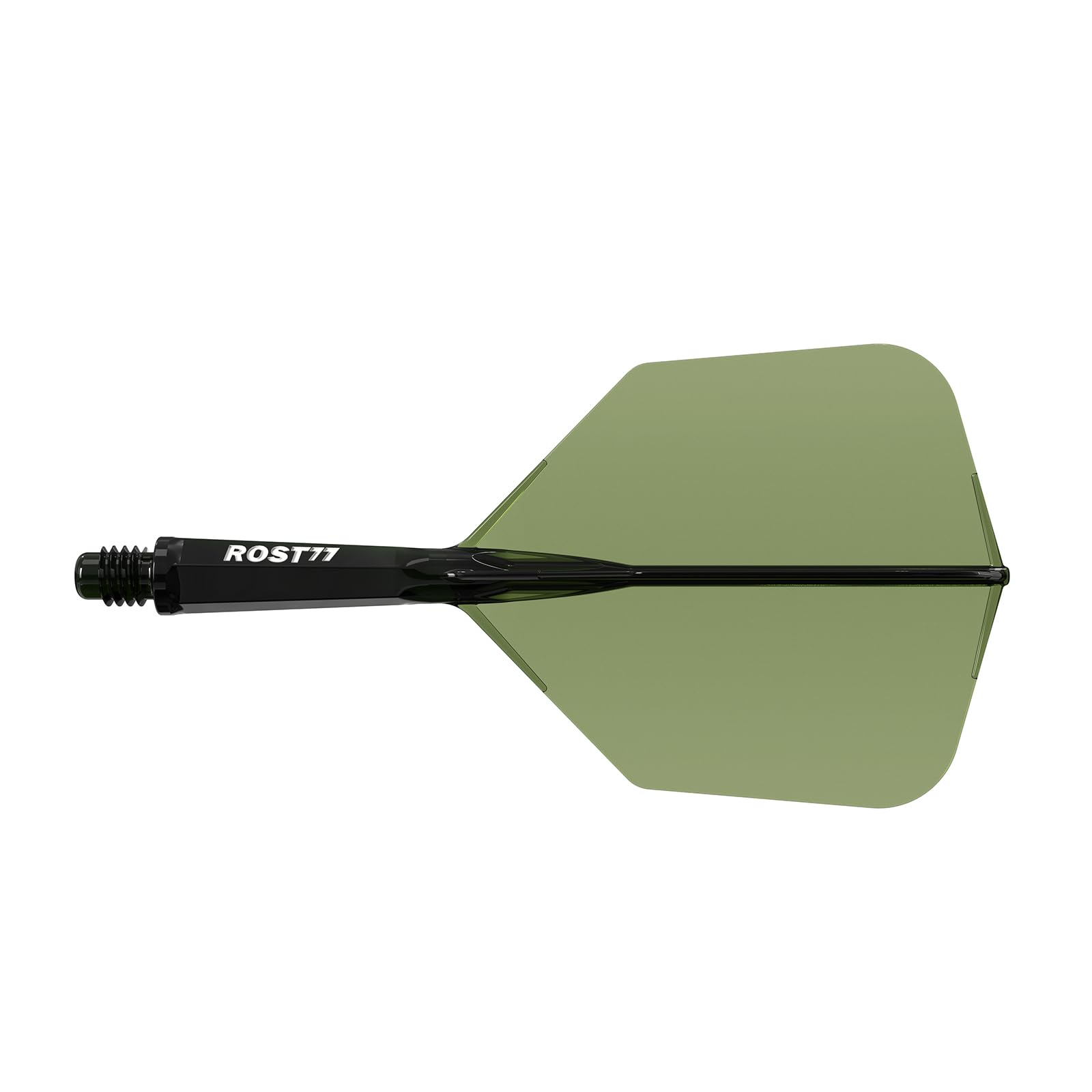 CUESOUL Dart Shaft and Flight Set, Big Wing Shape, Size S-23mm, Green with White Logo