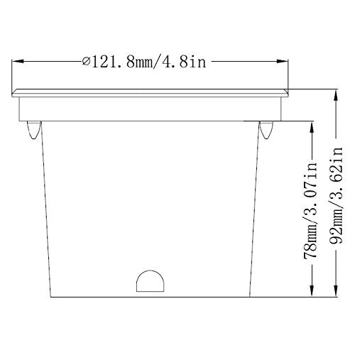 LEDwholesalers In-Ground LED Well Light 14W 12V AC/DC Brushed Stainless Steel Trim Model 3733WW