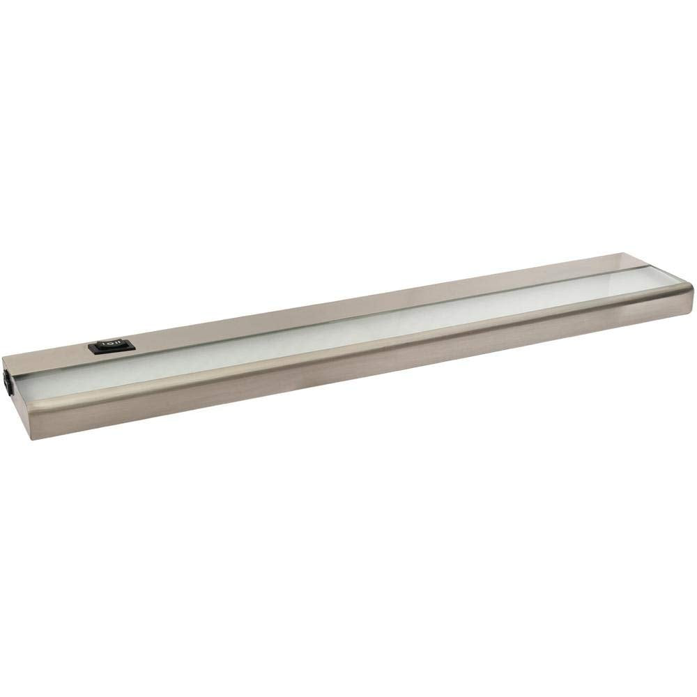Amax Lighting 9W Led Under Cabinet Light, 4000K, 600 Lumens, Nickel Finish
