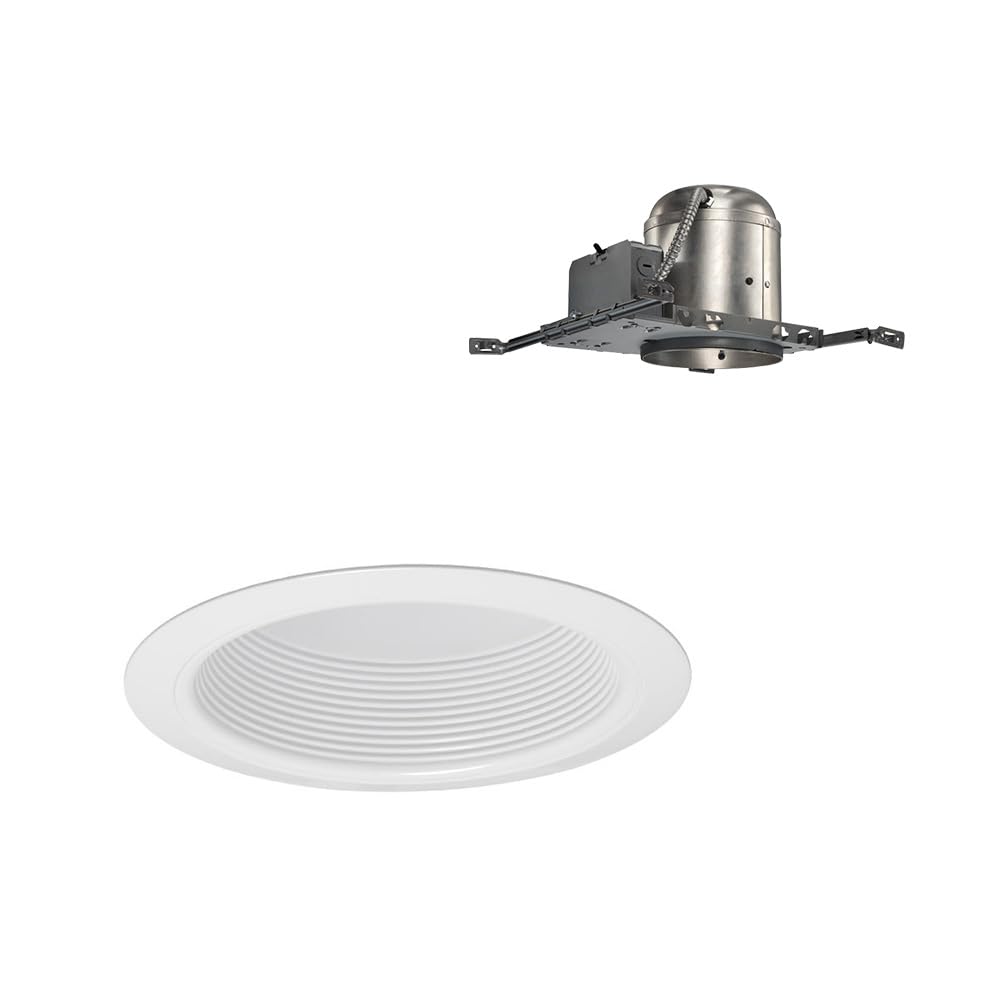 Juno Lighting V3034 Wwh Vulite Round Full Baffle Trim, White, 6-Inch