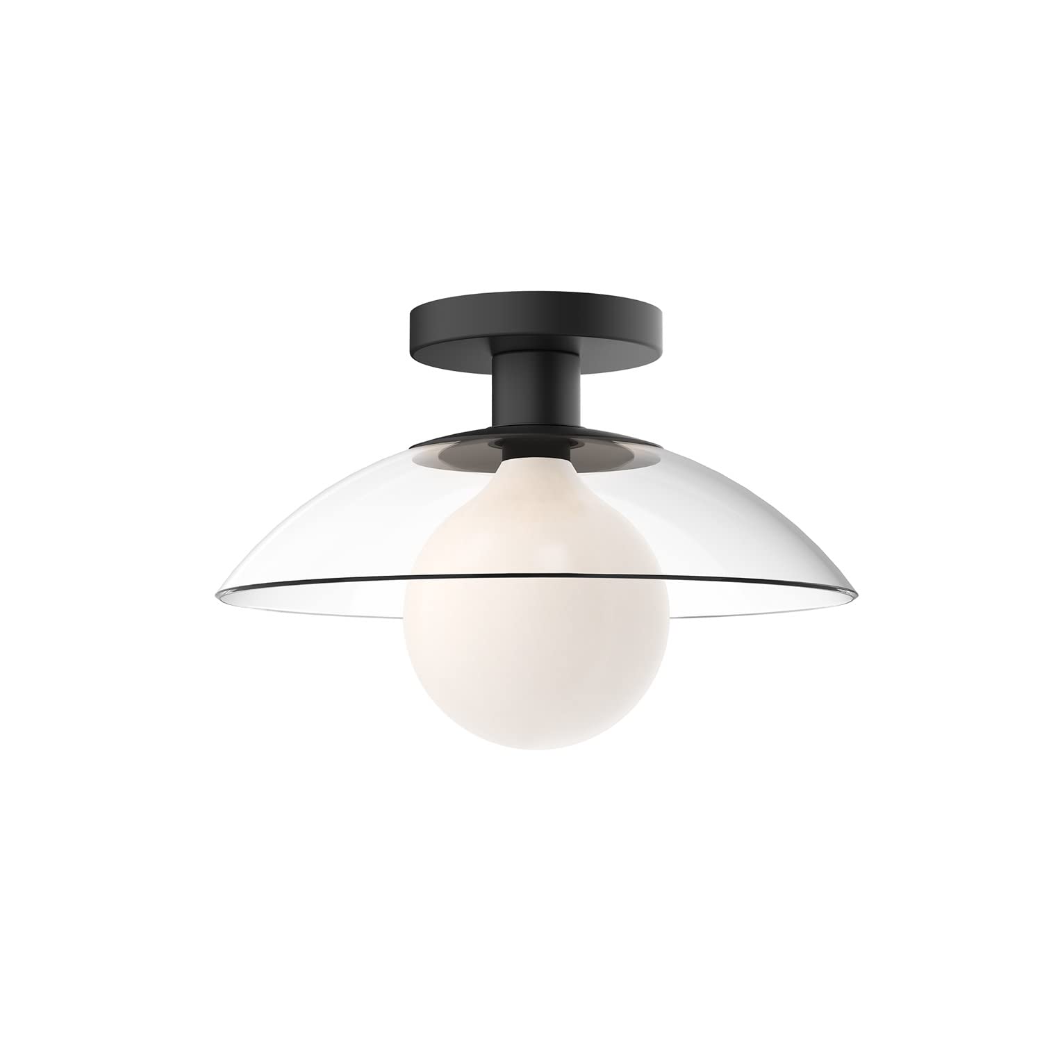 Alora Mood SF517112MBCL Francesca Semi Flush, Clear Glass/Matte Black