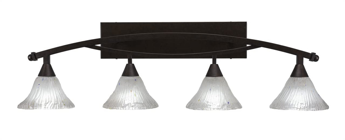 Toltec Lighting Bow 4 Light Bath Bar In Bronze (174-Brz-751)